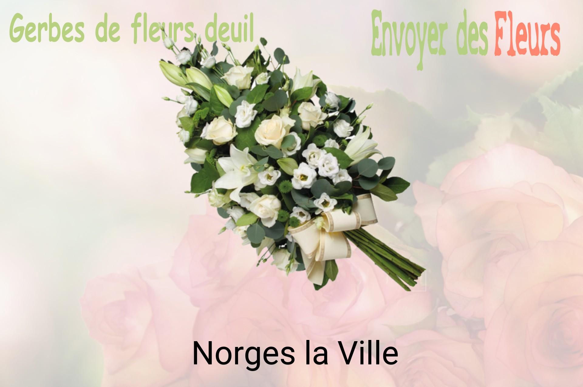 Gerbe de fleurs de deuil livrée à Norges-la-Ville